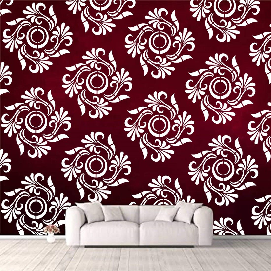 For Home Decoration Design Diy Reusable Wall Paint Design Ikat Pattern Wall Design Stencils for Wall Painting Size 16X24 Inch. Patches Stencil-image-33