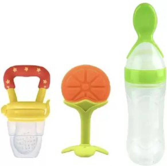smilykid Combo Baby Food Feeder Fruit Nibbler & Teether Pack-3 Teether and Feeder image 1