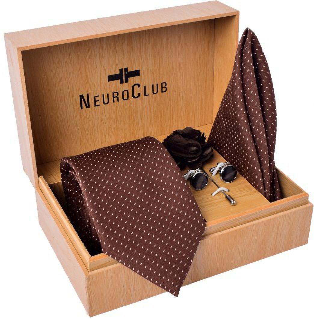 NEUROCLUB Silk Cufflink & Tie Pin Set