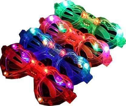 4 Flashing LED Goggles Party Fun Glasses for Birthday (Multicolor) Party Glow Ornament-image-43