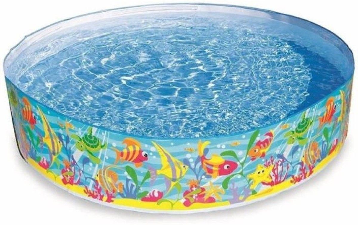 Portable Inflatable Swimming Pool Baby Bath Tub for Kids Adults (6 Feet, Multi) Inflatable Swimming Pool