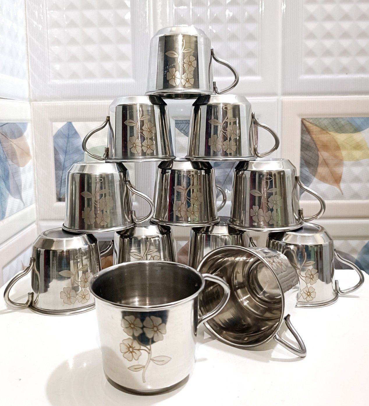 Pack of 12 Stainless Steel Tea Cup Set | Steel Cups | Coffee Cups| Chai ka Cup | Coffee Mug-image-20