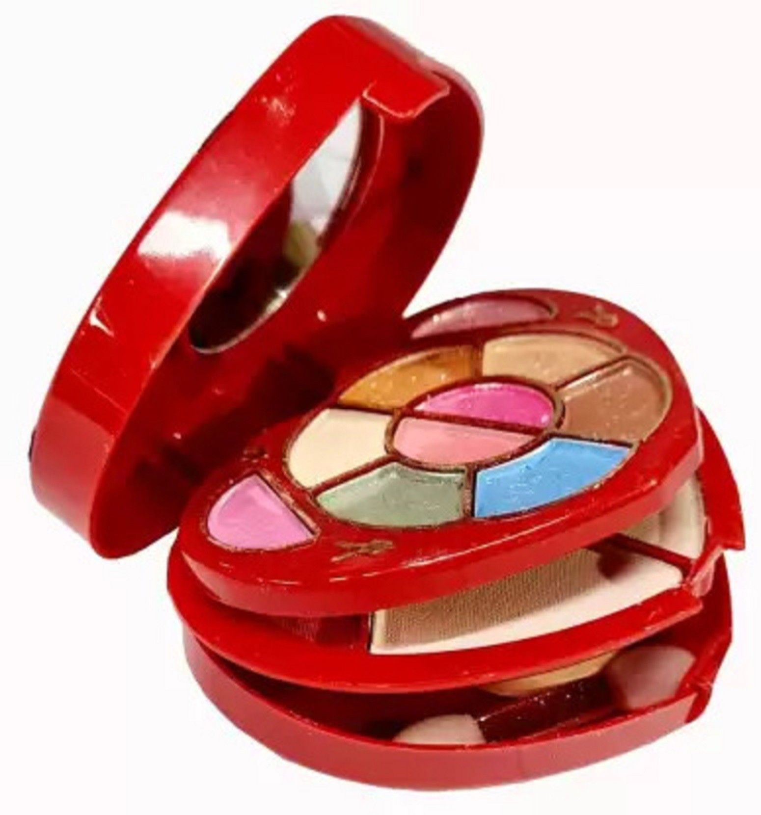 Mini Makeup Kit for Girls Eye shadow Lip Gloss Mirror Contour Powder Palette-image-40