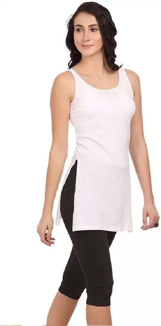 neelam chikan Women White Camisole-picture-22