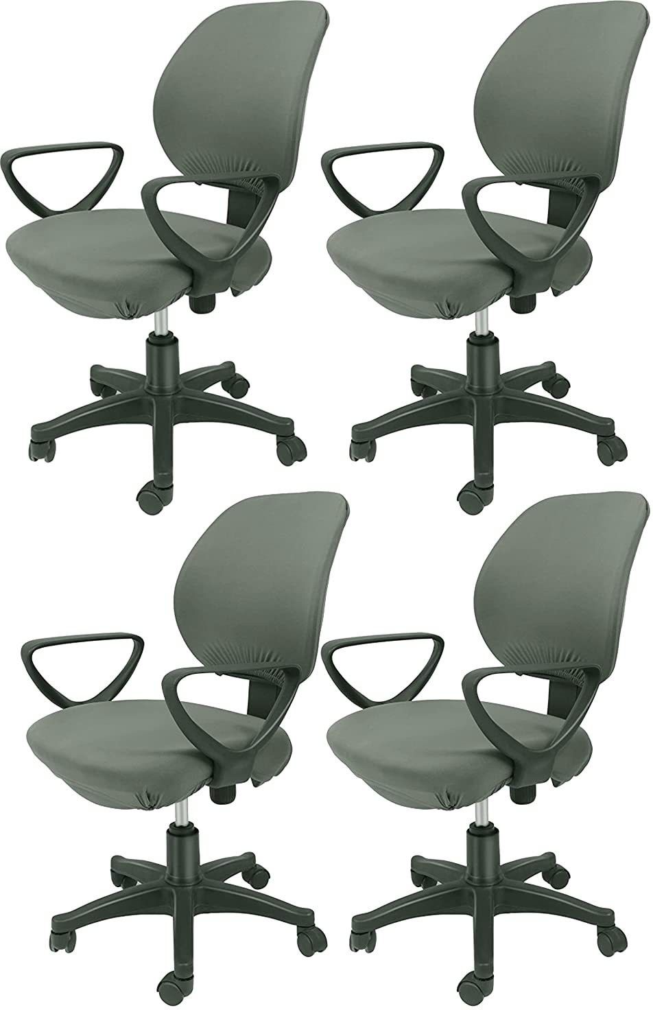 house of quirk Polyester Snapdex Stretch Print Computer Office Chair Cover (Pack of 4) Polyester Snapdex Stretch Print Computer Office Chair Cover (Pack of 6) Sofa Fabric-picture-26