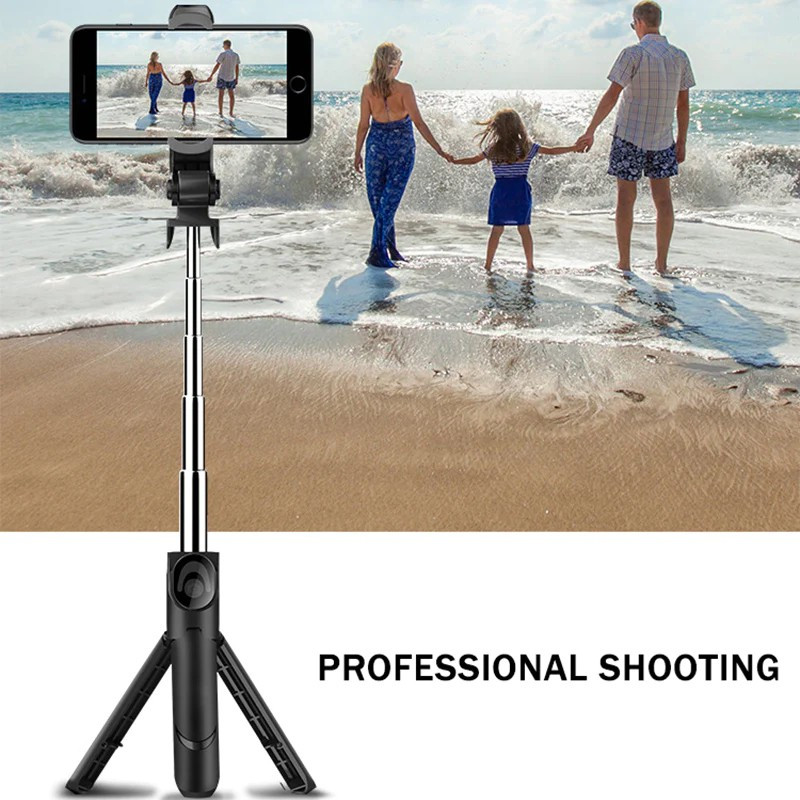 BOPUD Tripod Bluetooth Remote Extendable Cell Phone Tripod Stand Bluetooth SelfieStick Tripod, Monopod, Tripod Kit image 1