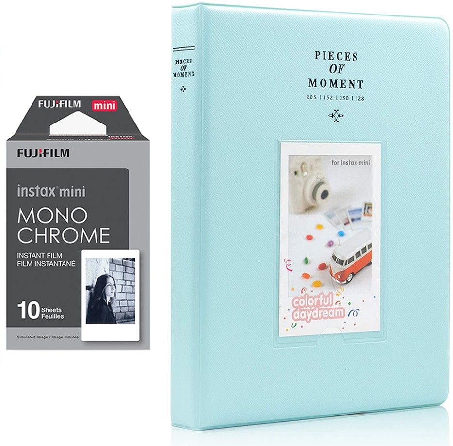FUJIFILM Mini 10X1 Monochrome Instant Film With 128-sheet Ice Blue Album for mini Film Roll-image-6