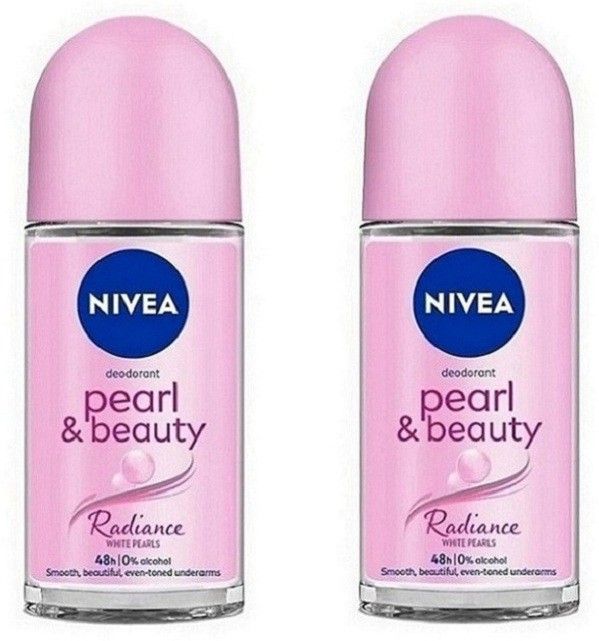 nivea Pearl & Beauty Radiance Women Roll-on Each 50ml Set of 2 Deodorant Roll-on - For Women-picture-19