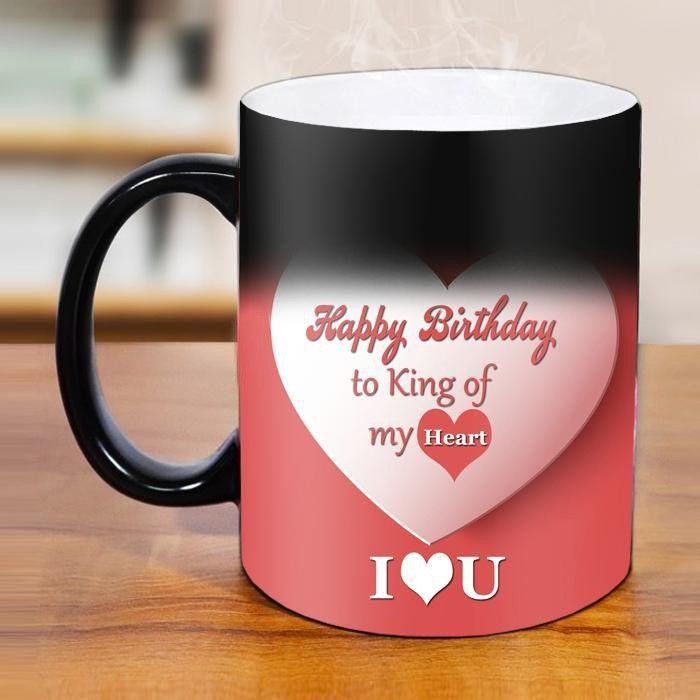 Birthday Gift, Happy Birthday To King Of My Heart Quoted Printed Ceramic Magic , Birthday Gift for Husband, Someone Special Ceramic Coffee Mug-image-42