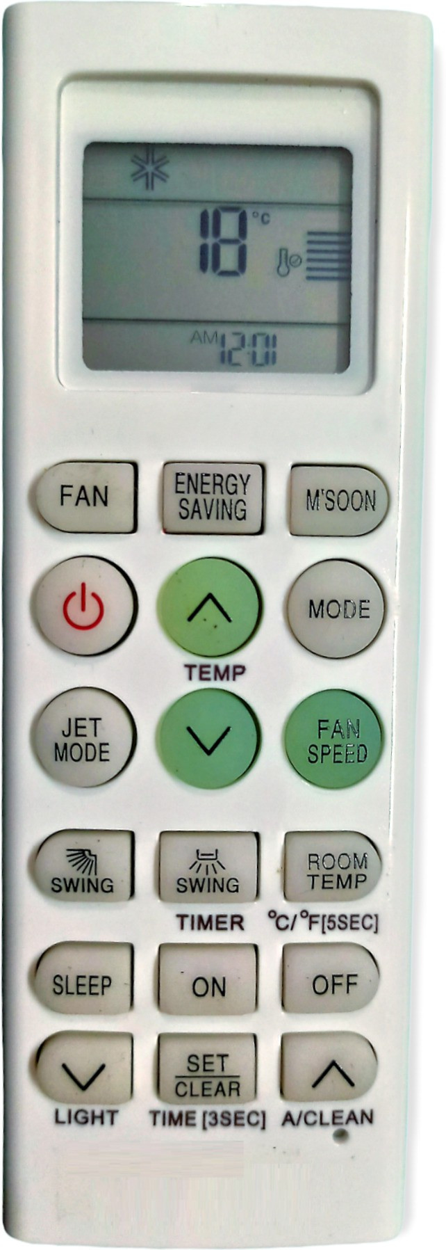 Ehop 36G Compatible remote control for LG AC with and jetmode function M'Soon Remote Controller image 1