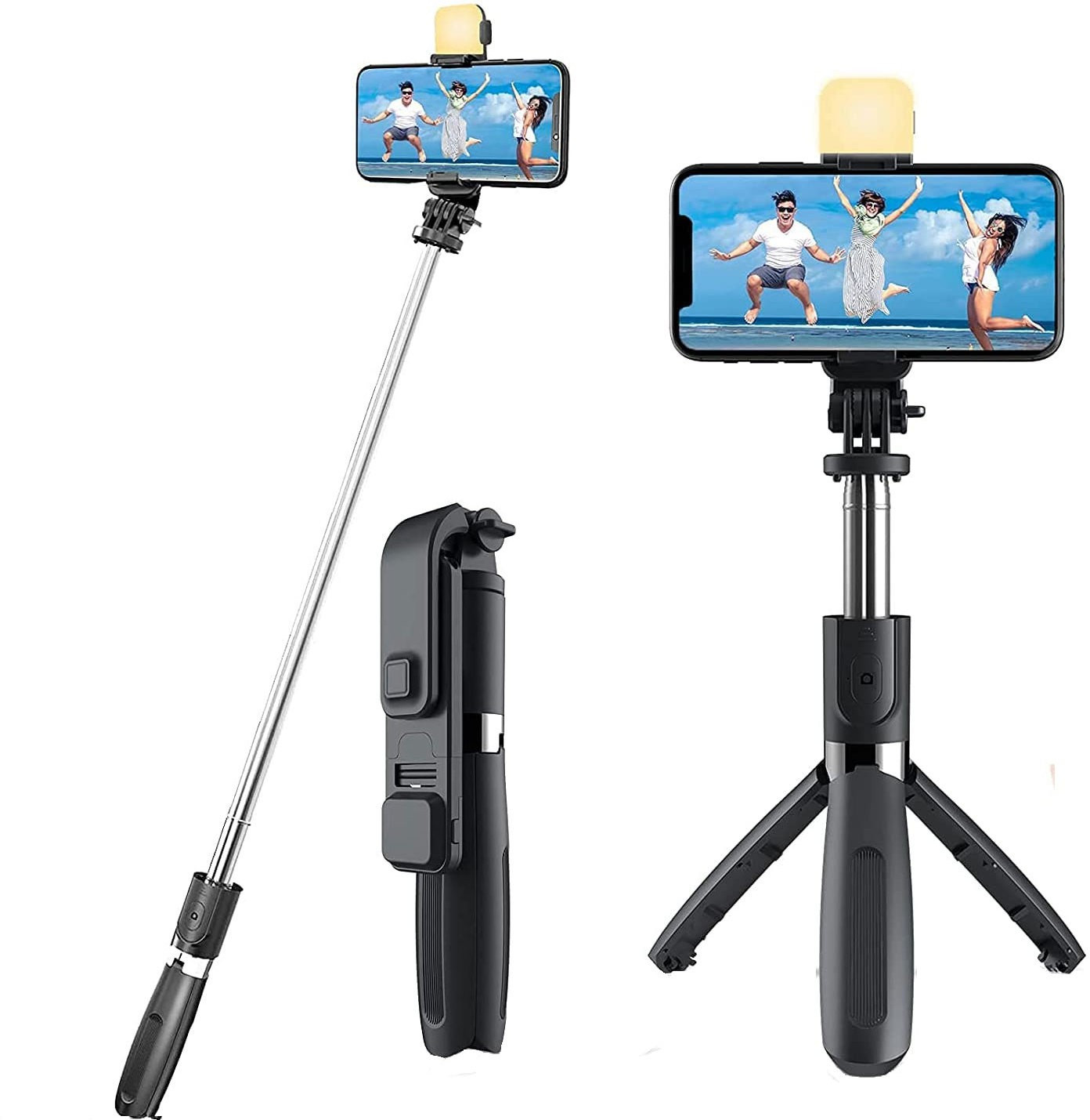 Worricow SelfieStick Tripod Detachable Wireless Remote Function and Mobile Stand Monopod Monopod image 1