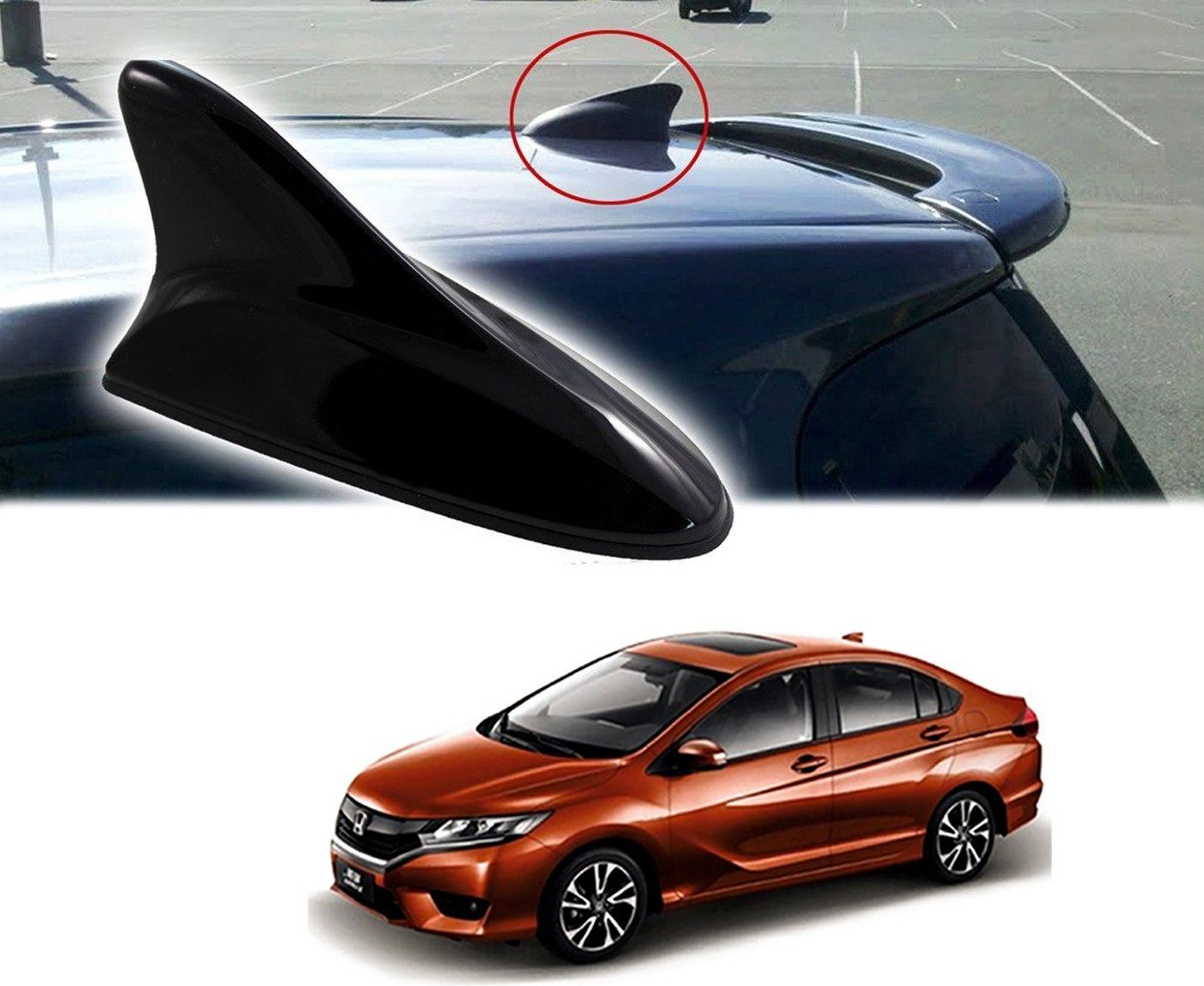 M6TF5 - Premium Quality Car Black Shark Fin Replacement Signal Receiver MT7P4 Hidden Vehicle Antenna-image-27