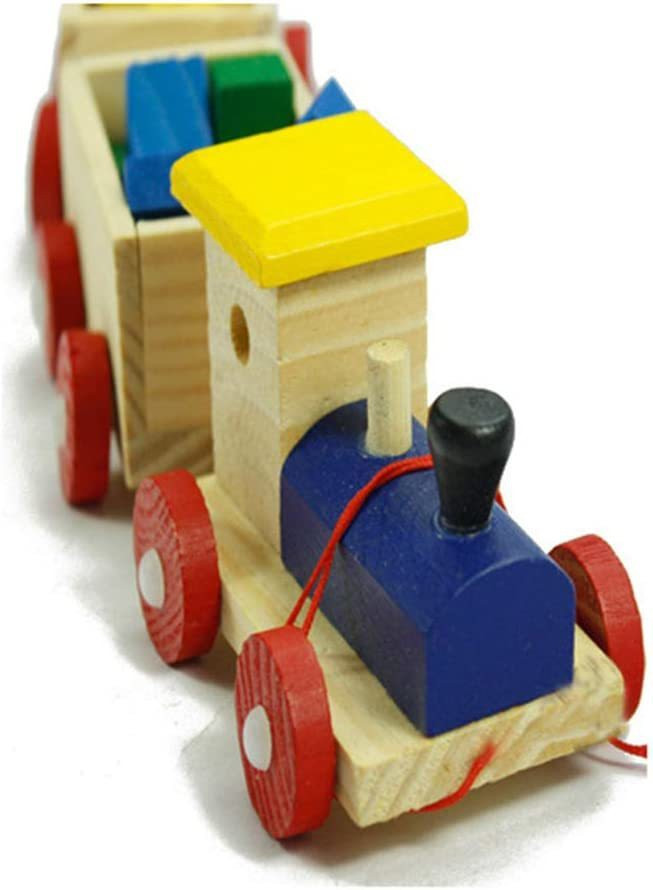 hoiva (Pack of 1) Wooden Train Divine Education Building Blocks and Learn for Kids image 1