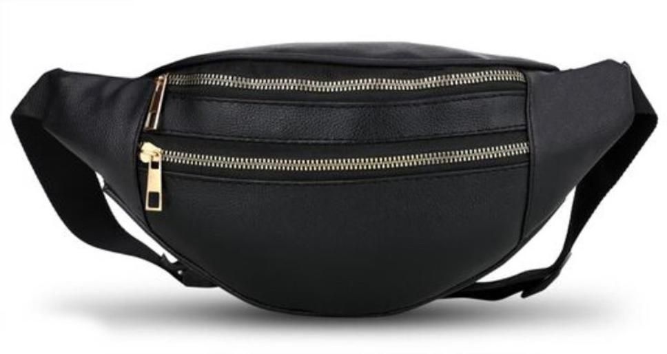 Cult Factory Waist Bag for Women Unisex Stylish Leather Black Waterproof College Girl Fashion Waist Bag-picture-12
