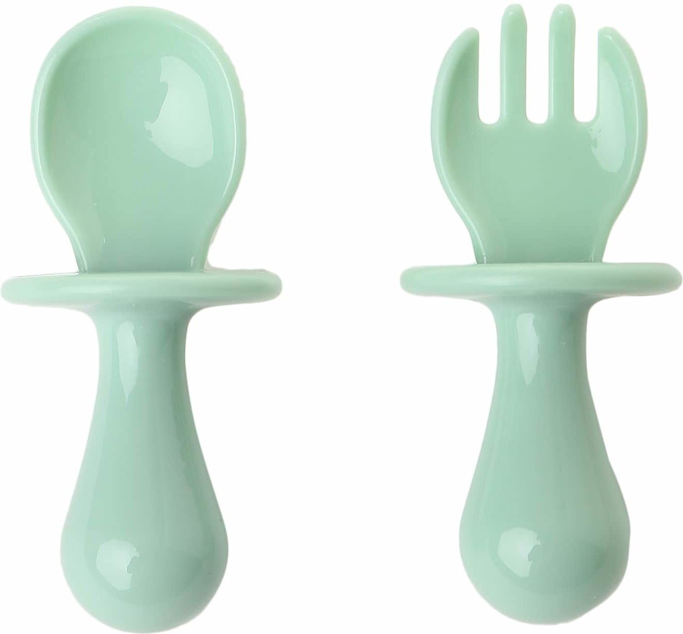 guchigu Baby Self Feeding Spoon & Fork Set , Anti- Chocking spoon Set with Storage Box- silicone-picture-31