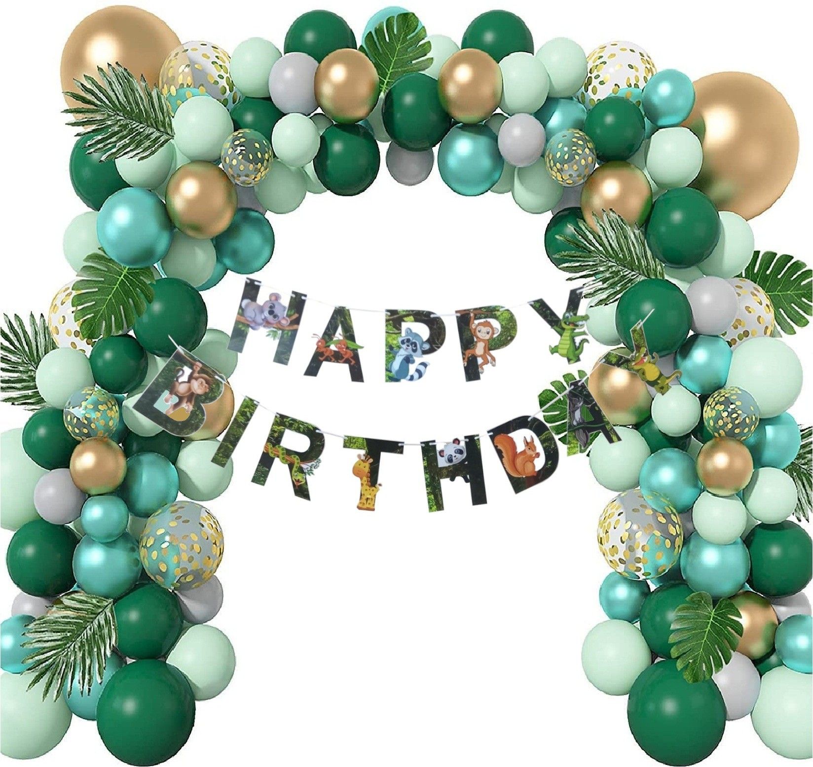 Solid Green Golden Purple Blue Balloons Combo Kit Of 64 Pcs For Party Decorations Balloon-image-26