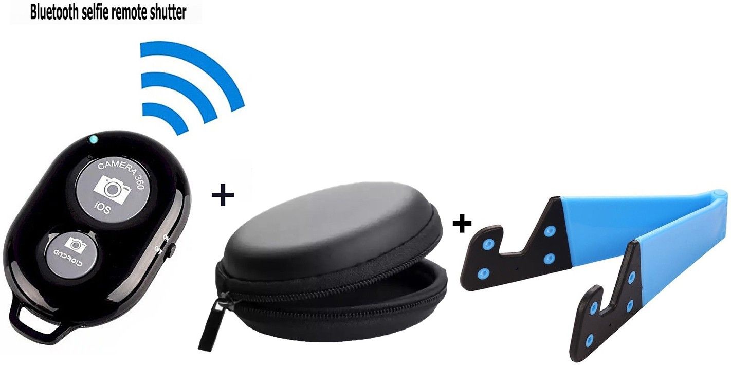 POZUB Bluetooth Remote Controller Shutter Button Video Photo Clicker Mobile HolderCamera Remote Control