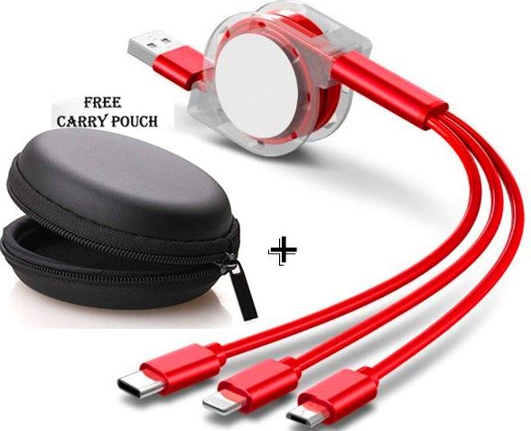 POZUB 3in1 Multiple Ports Fast Charging Cable Mobile Magic Data Cable+Carry Pouch Charging Pad-image-35