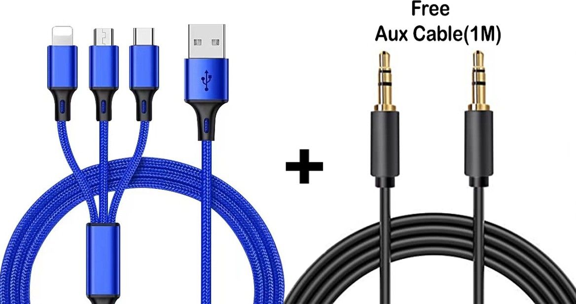 POZUB Super Fast Charging 3-1 MultiplePin Charging Cable Magic Charger Cable+Aux Cable Charging Pad-picture-17