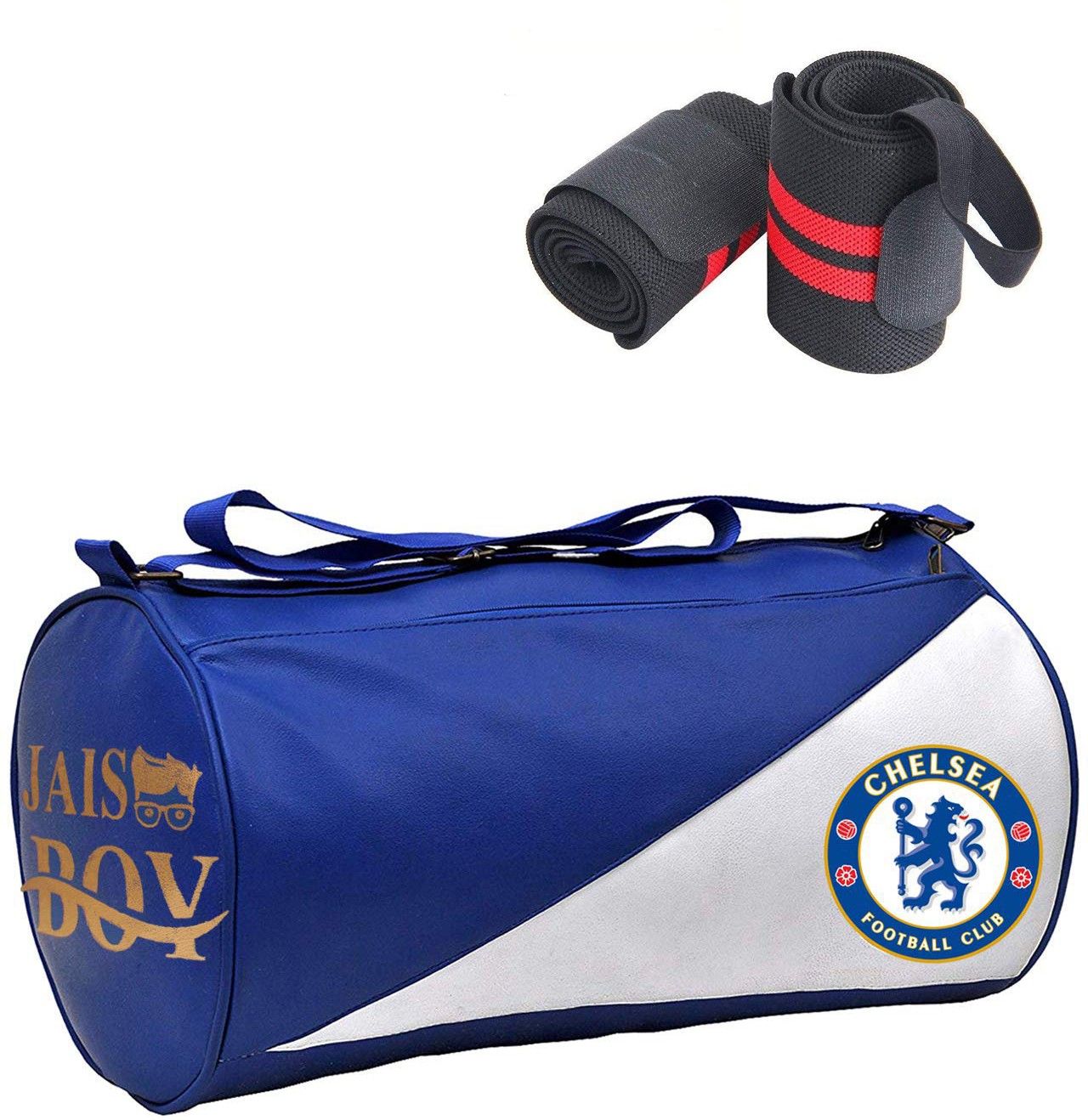 15 L Gym Duffel Bag - Combo Set of Gym Bag Duffel Bag with Wrist Support Band for Men & Women - Blue-image-14