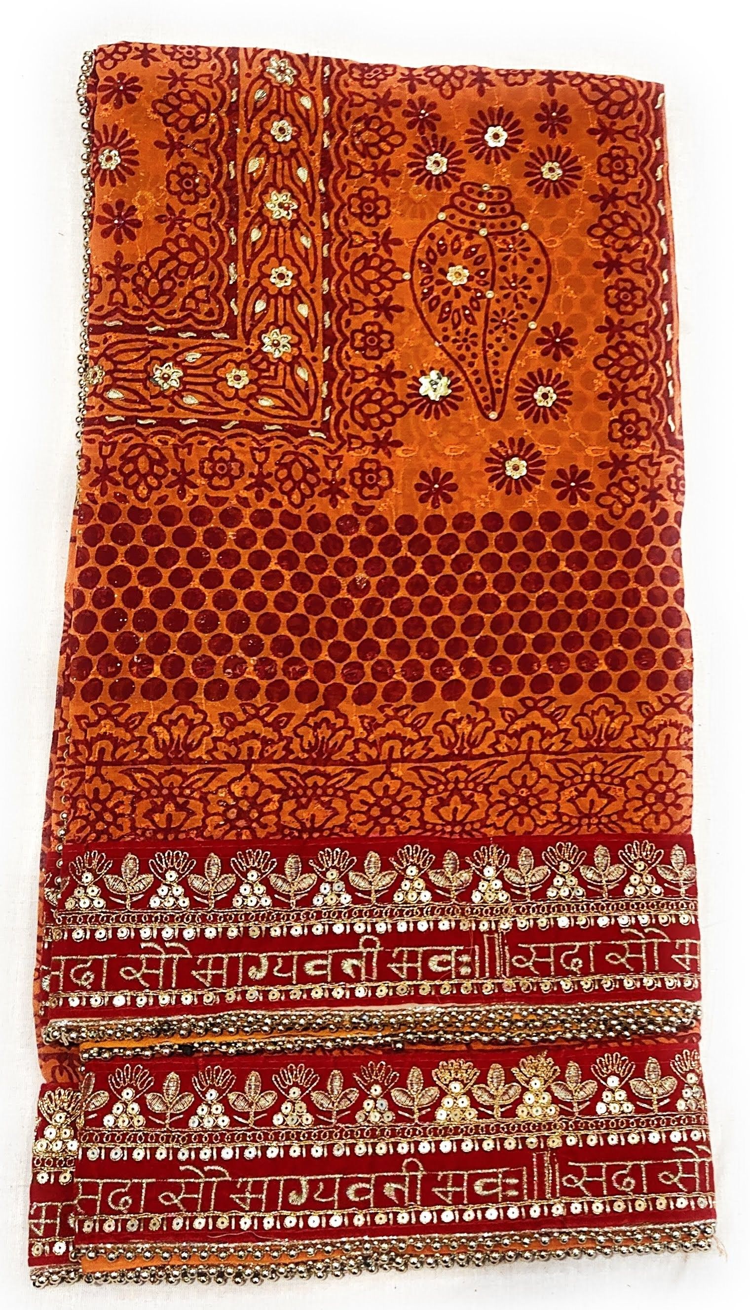 blessings via uttarakhand Chiffon Polka Print Yellow Women Dupatta-picture-12