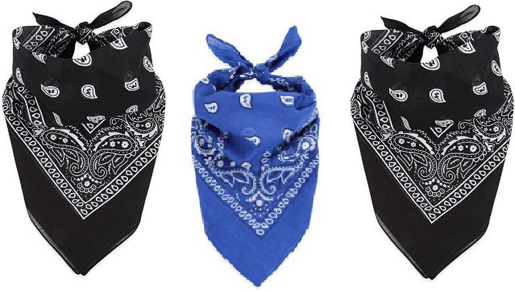Bismaadh Unisex Paisley Hanky For All Ages -Black, Royal Blue ["Black","Royal Blue"] Handkerchief-picture-13