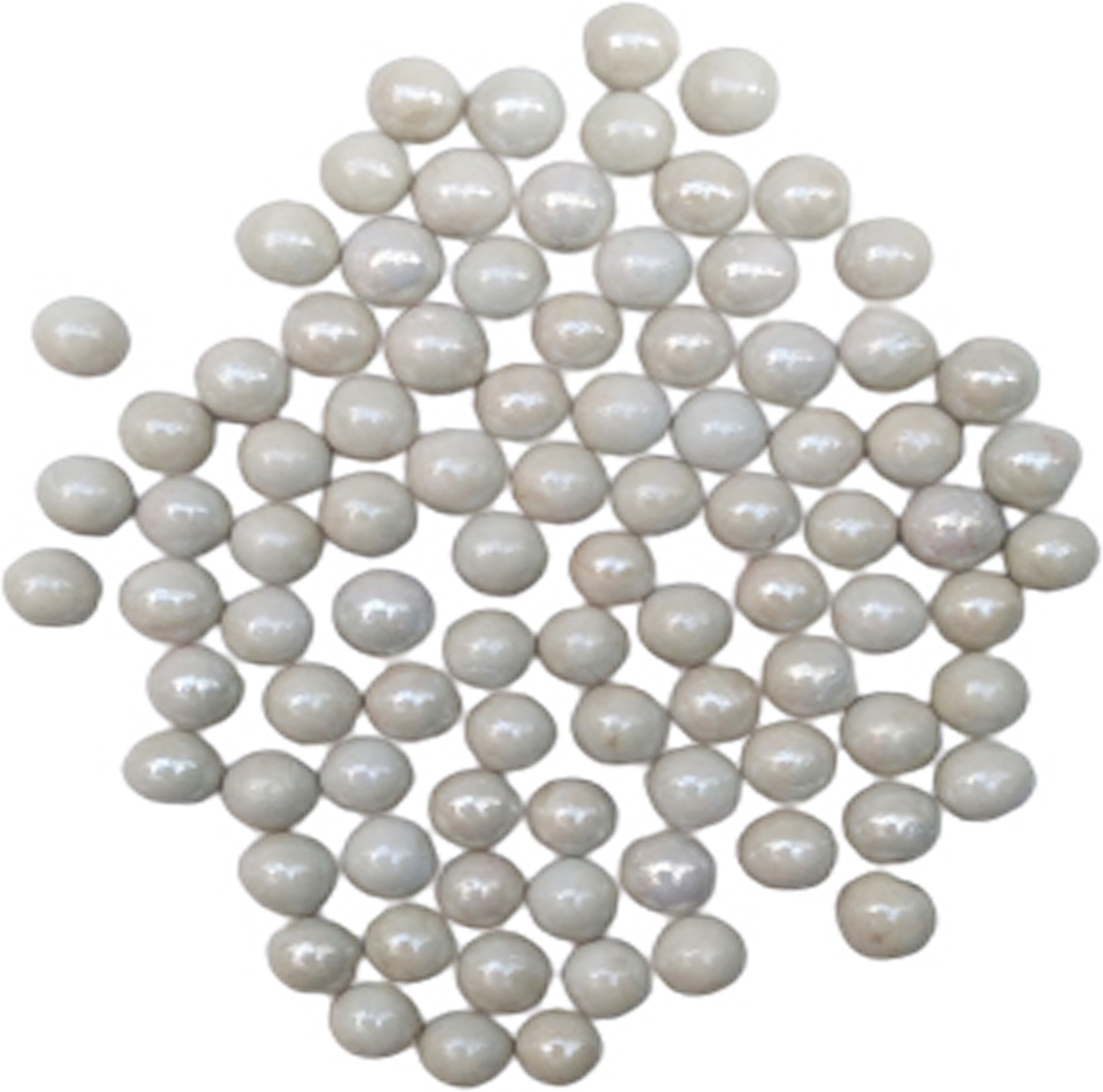 90_Pcs White Colour Kanche Glass Marble Ball Glass Pabbles Ball-image-40