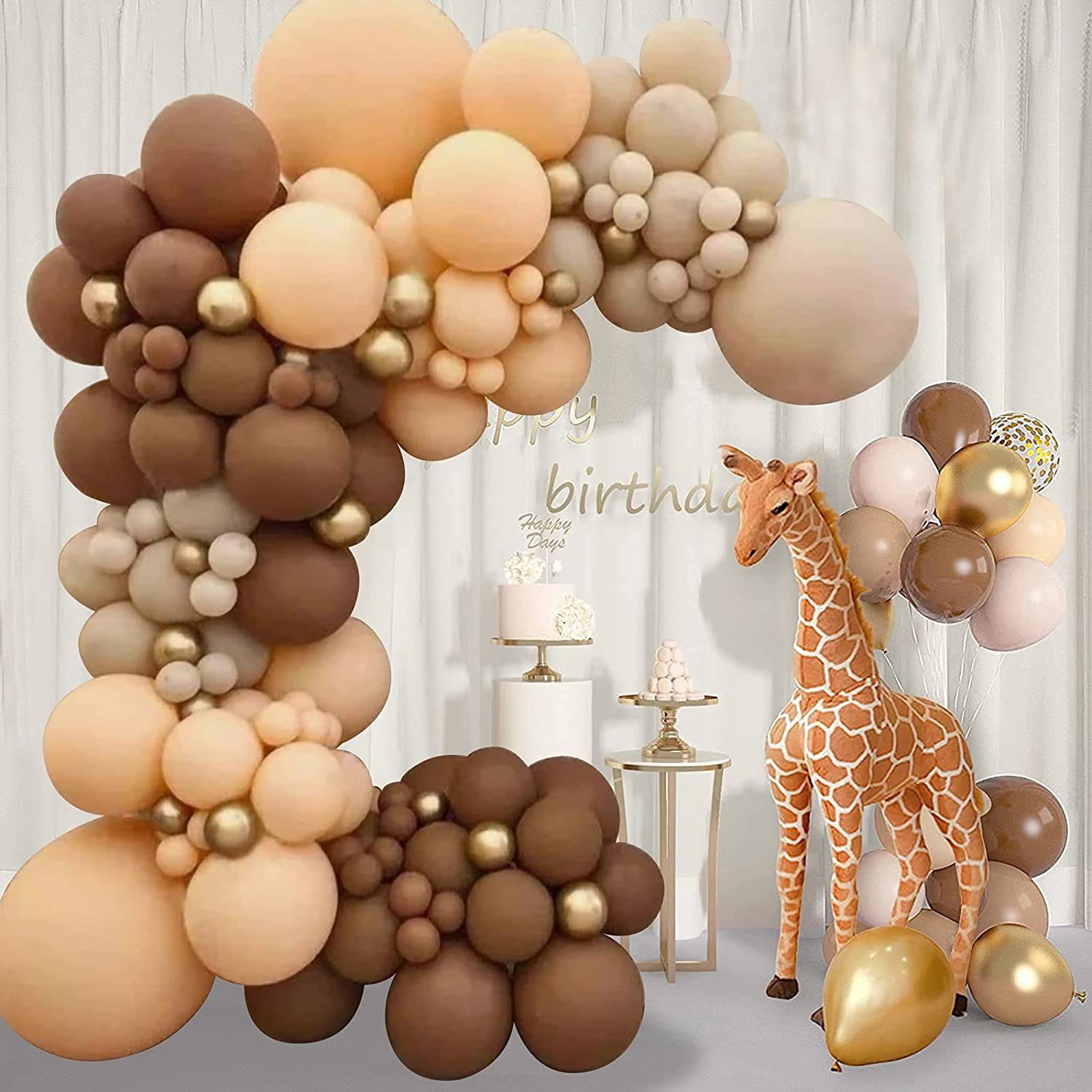 Solid Dark brown balloon garland kit 50 pcs for birthday, baby shower, wedding Balloon-image-46