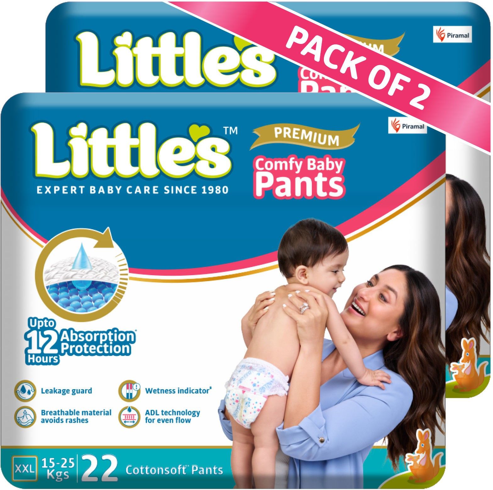 little's Comfy Baby Pants Diapers with Wetness Indicator and 12 hours Absorption |XXL - XXL-picture-34