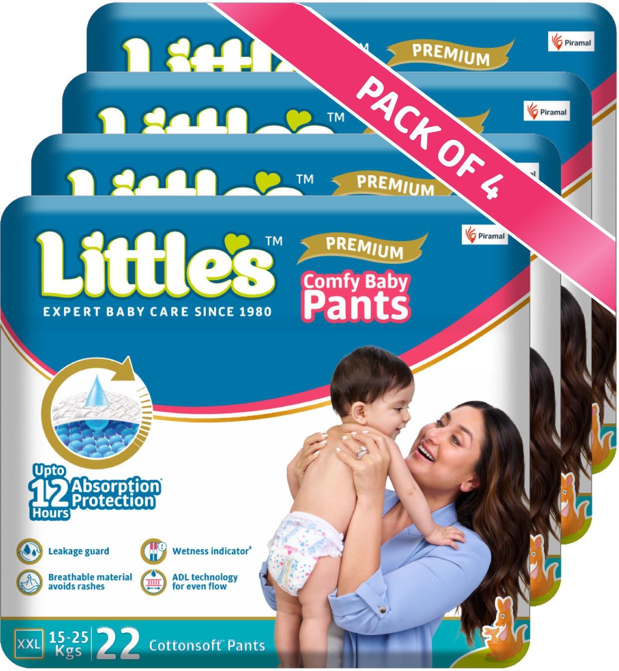 little's Comfy Baby Pants Diapers with Wetness Indicator and 12 hours Absorption |XXL - XXL-picture-45