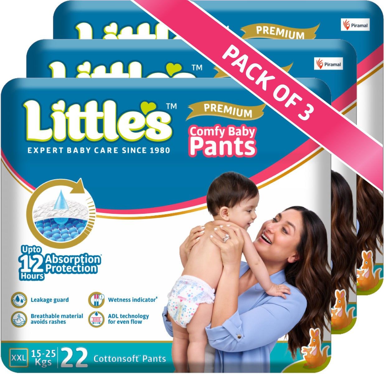 little's Comfy Baby Pants Diapers with Wetness Indicator and 12 hours Absorption |XXL - XXL-picture-26