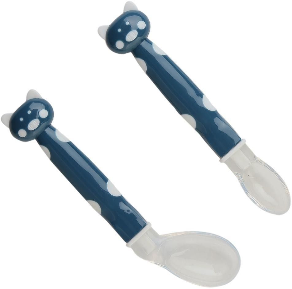 Baby Training Silicone spoon set ,BPA free-soft silicone tip spoons for newborns - plastic, silicone-image-11