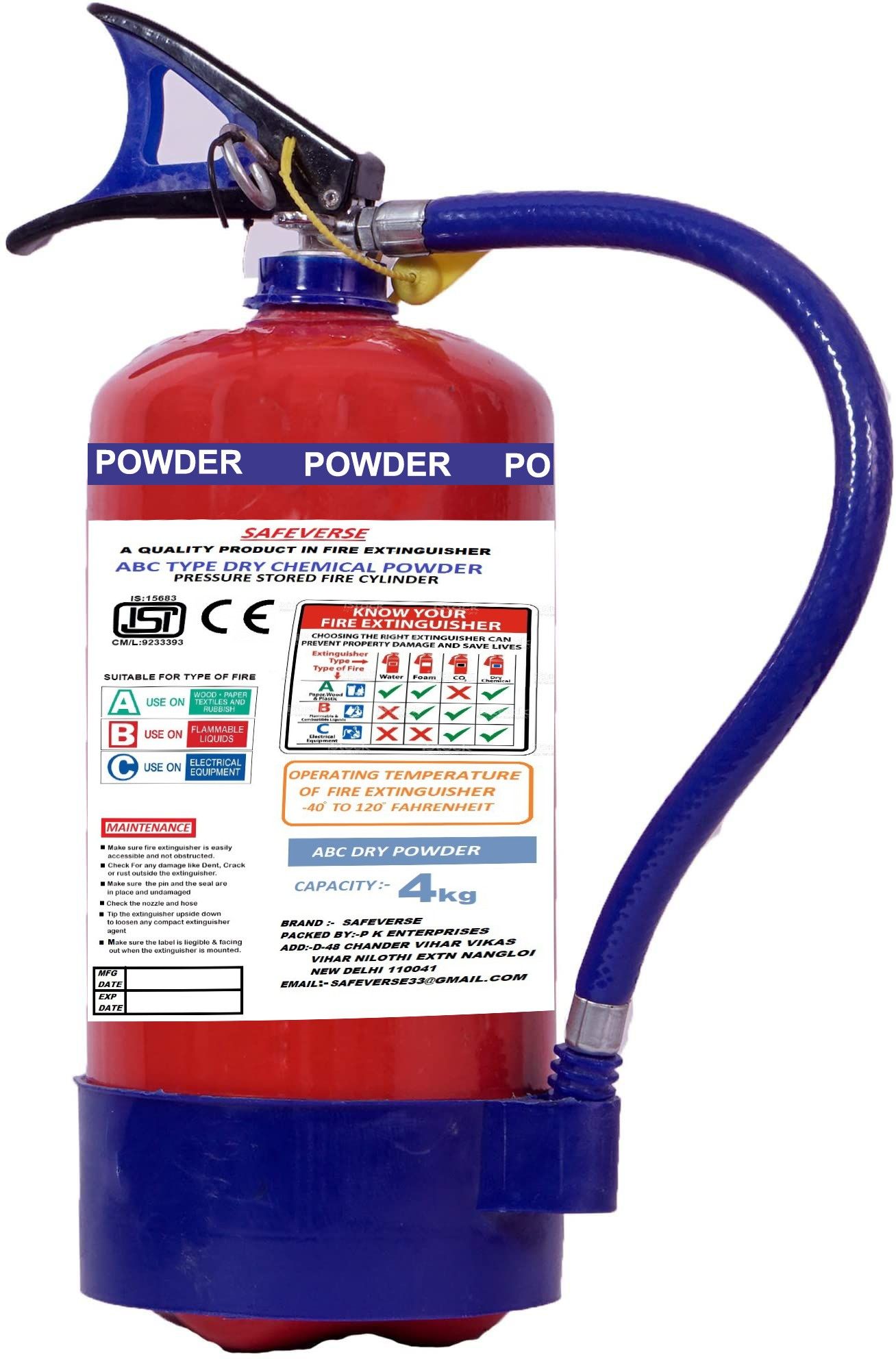 Fire Extinguisher 4kg Fire Extinguisher Mount