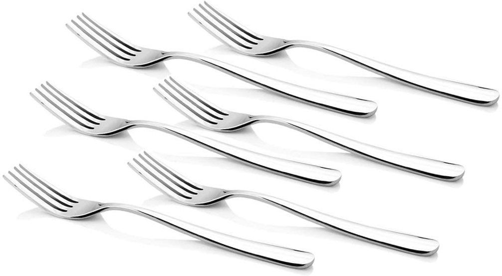 steel dinner fork for kitchen (pack of-6) Stainless Steel Serving Fork Set-image-9