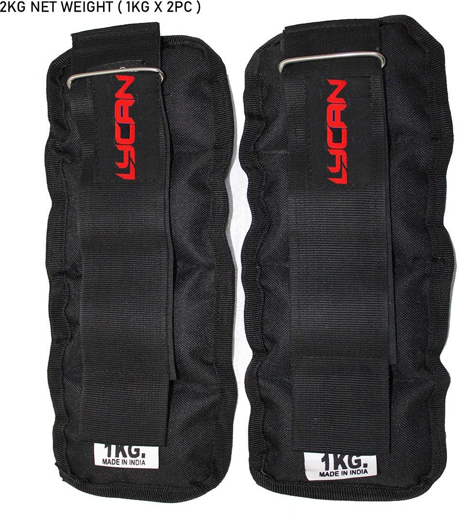 lycan Wrist/Ankle Weights Resistant Leg Running Cross Fitness Gym 1KGX2 (2KG) Black Ankle & Wrist Weight-picture-30