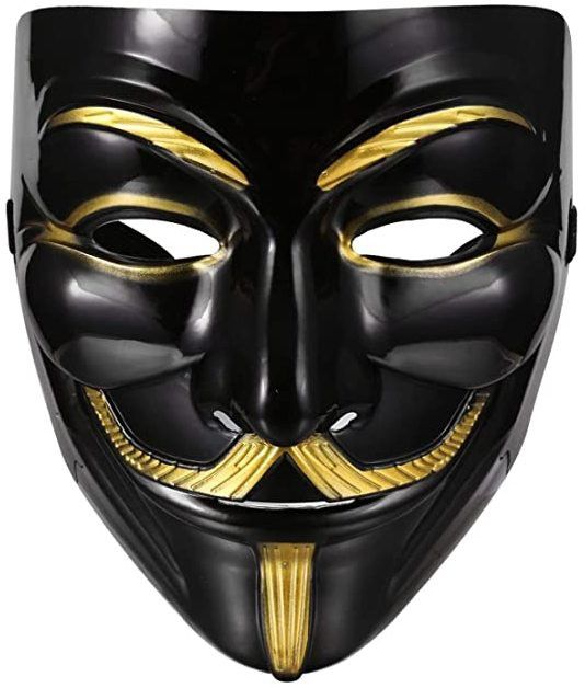 hurrio Plastic Fawkes Mask Anonymous VIP Edition Face-Mask Party Mask-picture-9