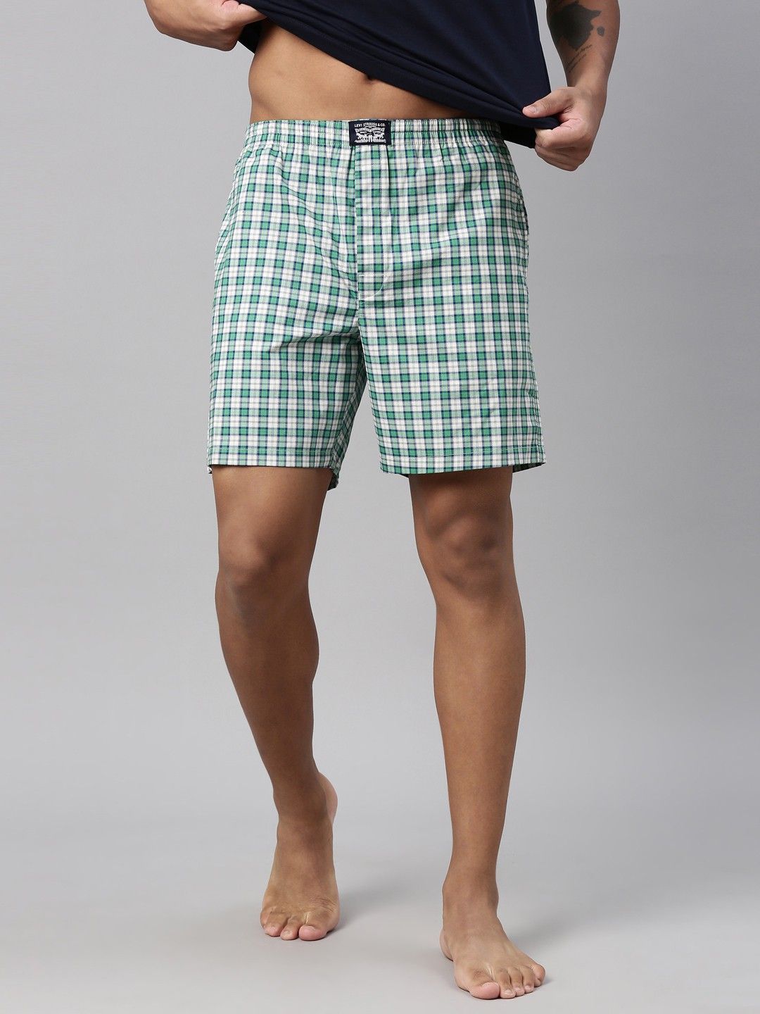 levi's 024 Premium Soft Cotton Woven Checkered Side Pockets Checkered Men Boxer-picture-13