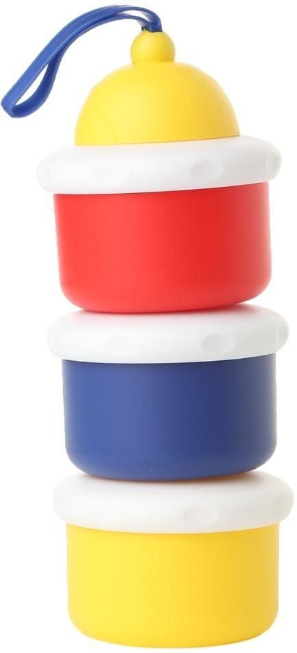 3-layer milk powder container for Baby - BPA free, Leak proof food storage box- plastic