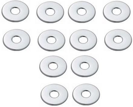 spazio Premium Quality Stainless Steel Chrome Plated Round Wall Flange (Pack of 12) Plate Flange-picture-29