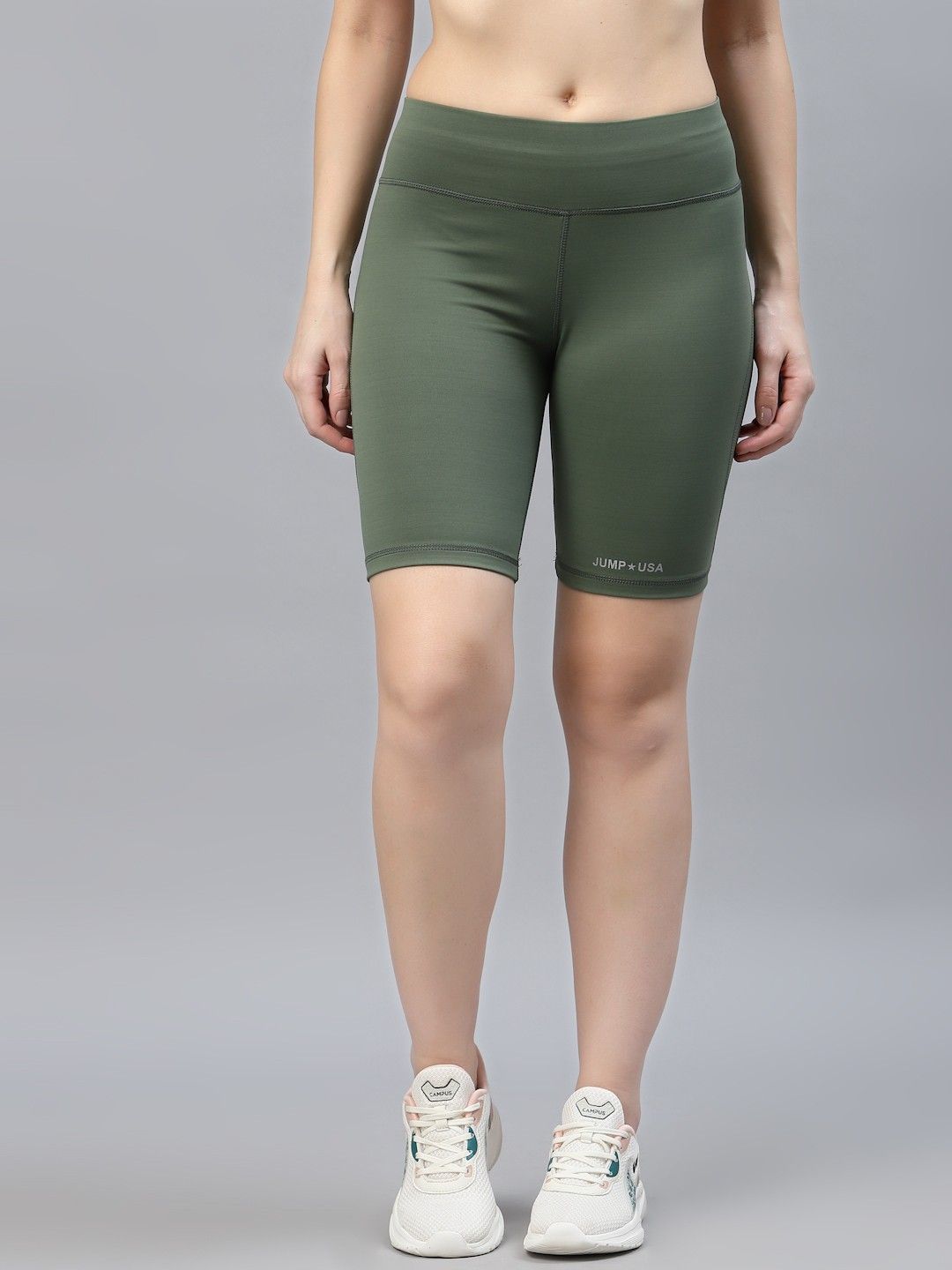 jump usa Solid Women Green Tights-picture-13