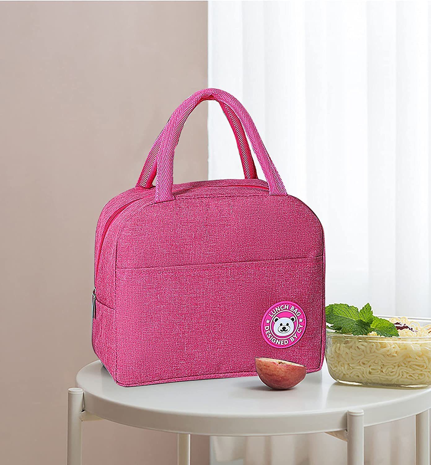 Lunch Tote Bag, Wide-Open Environmental Material Insulation Lunch Container Waterproof Lunch Bag-image-42