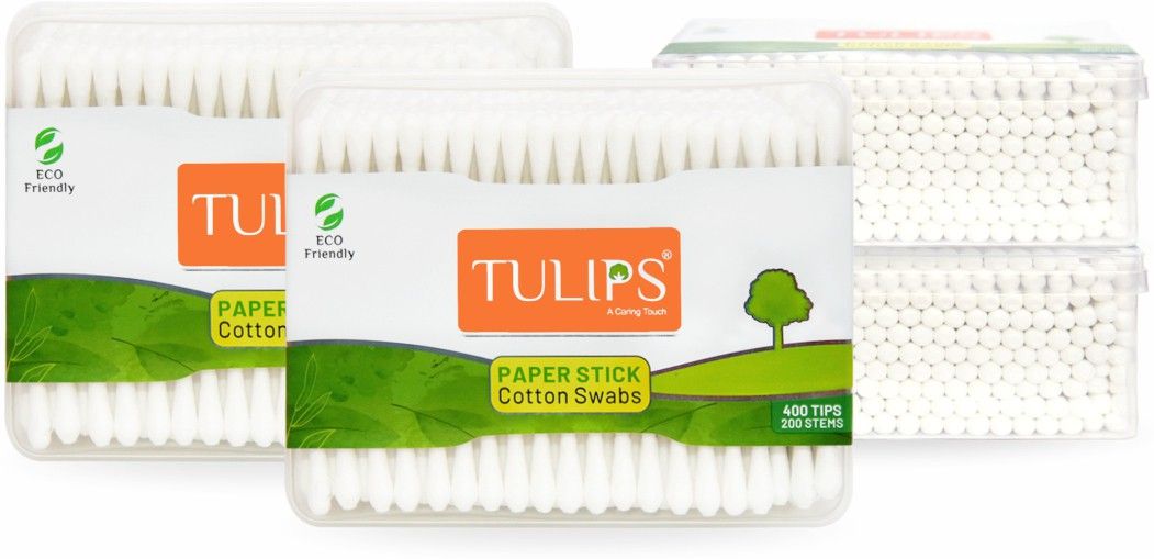 Cotton Ear Buds {Pack of 4} with White PAPER Stick 200 Sticks in a Box-image-36