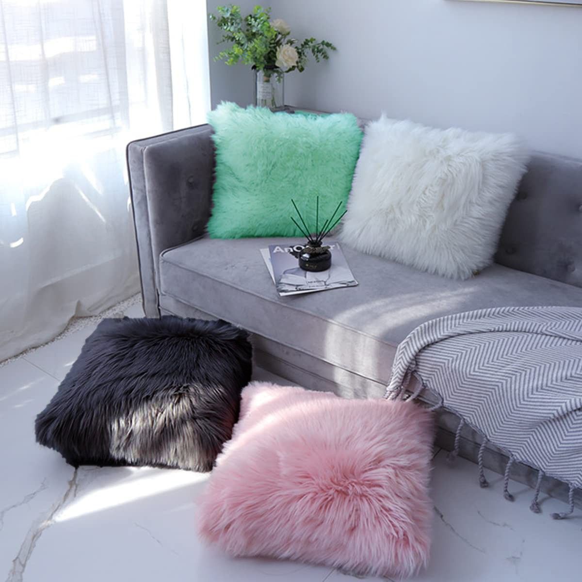Microfibre Solid Cushion Pack of 4-image-39