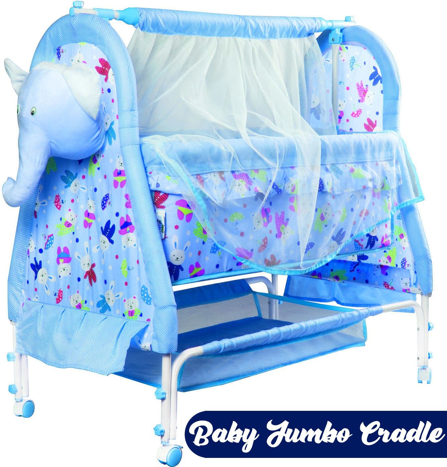 BEST QUALITY BABY CRADLE|SOFT CUSHION Baby Jhula Cute Elephant Face