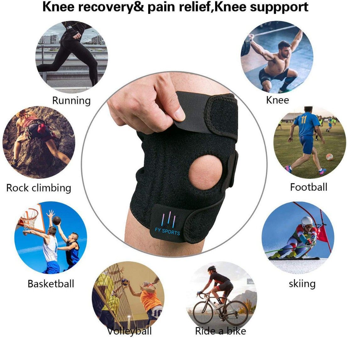Adjustable Knee Cap Support Brace Sports Gym Running Arthritis Joint Pain Relief Skating Knee Guard-image-16