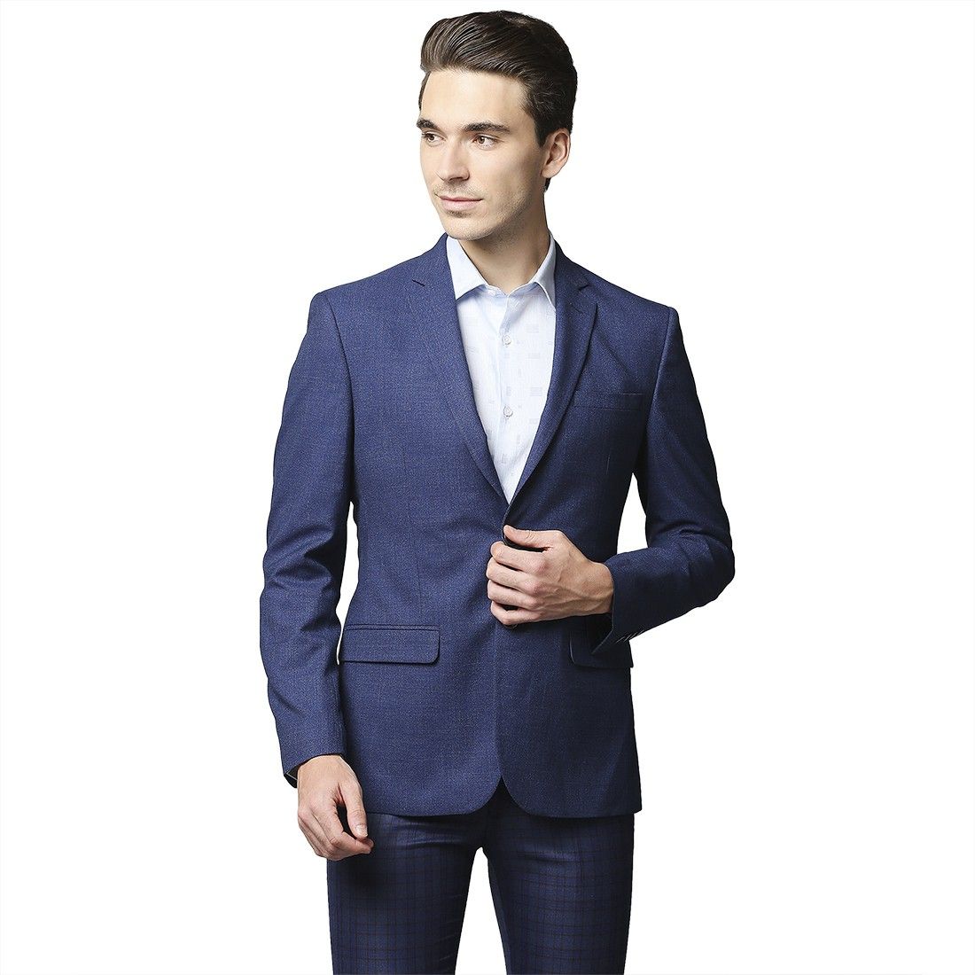 park avenue Men Self Design Single Breasted Formal Blazer-picture-13