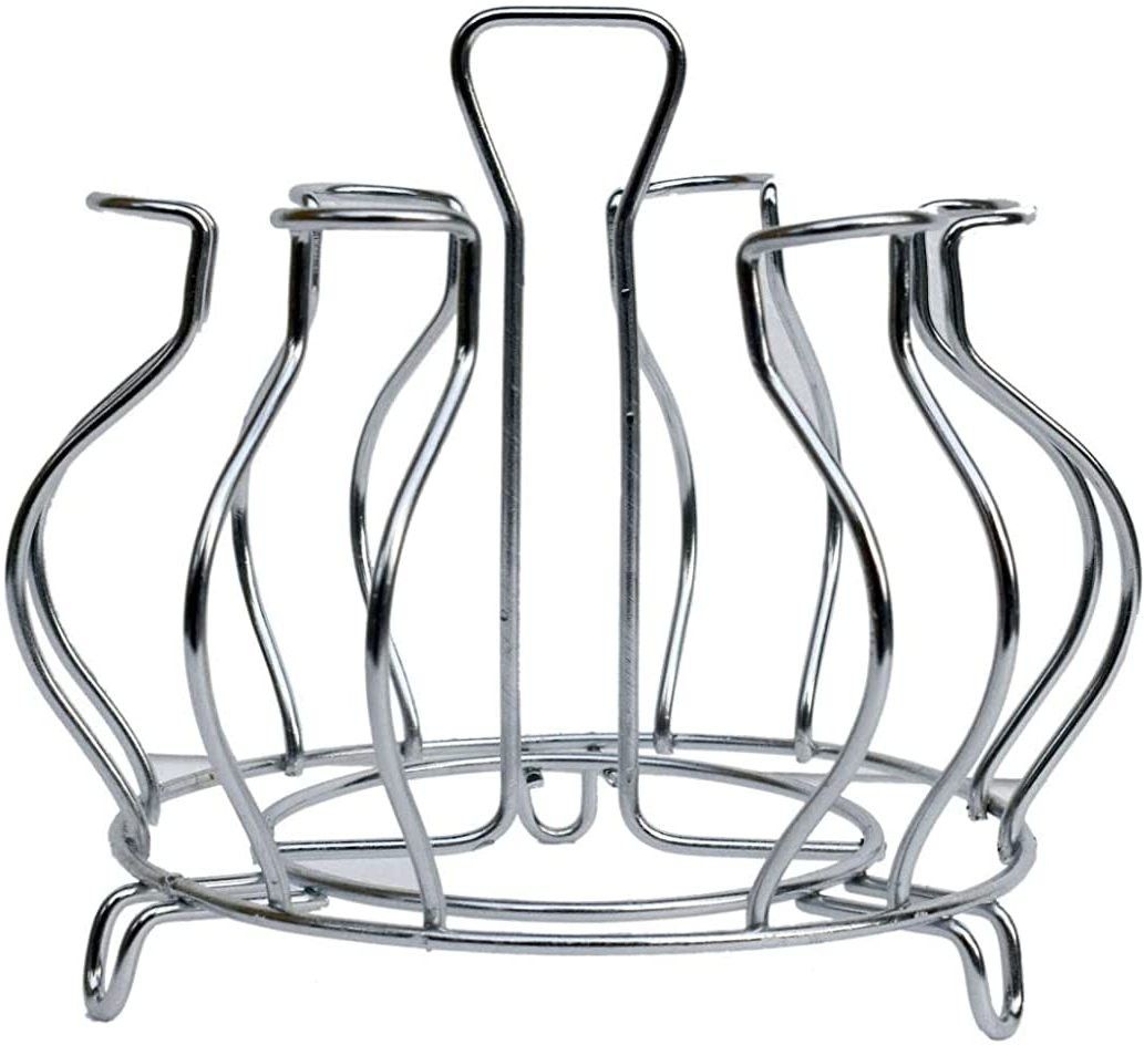 Magic Lotus Shape 6 Glass Holder Stainless Steel Glass Stand Holder Stainless Steel Glass Holder, Utility Rack-image-14