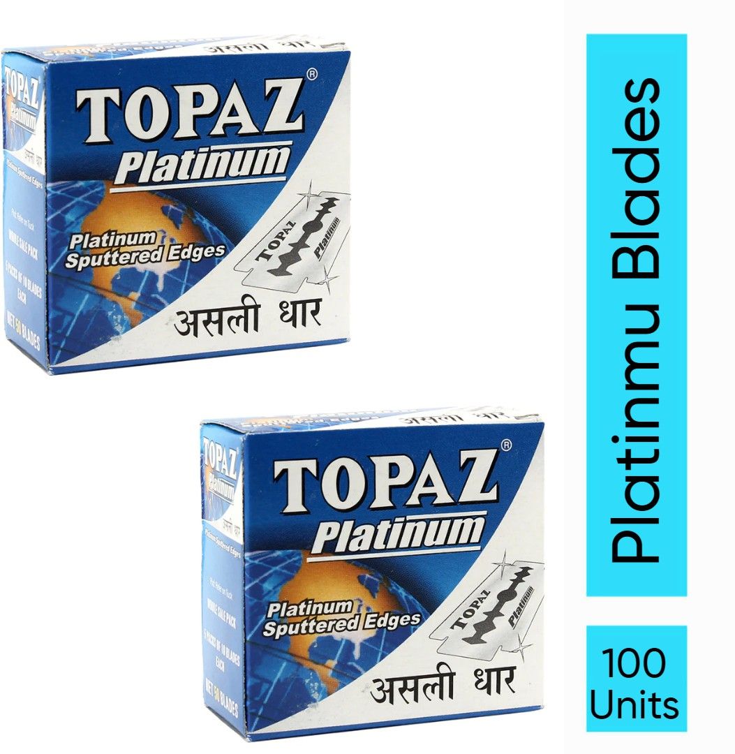 topaz Platinum Coated Shaving Blades For Men-picture-14