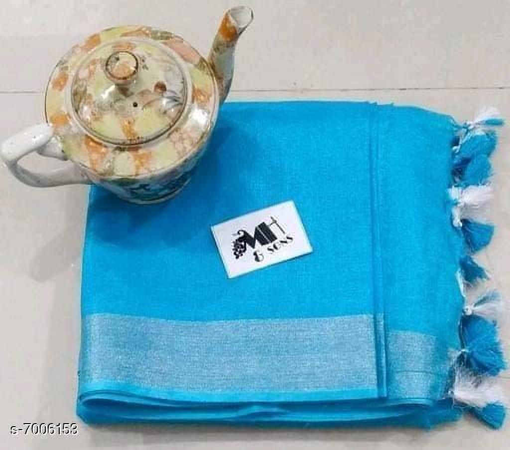Woven Bollywood Cotton Silk Saree-image-47