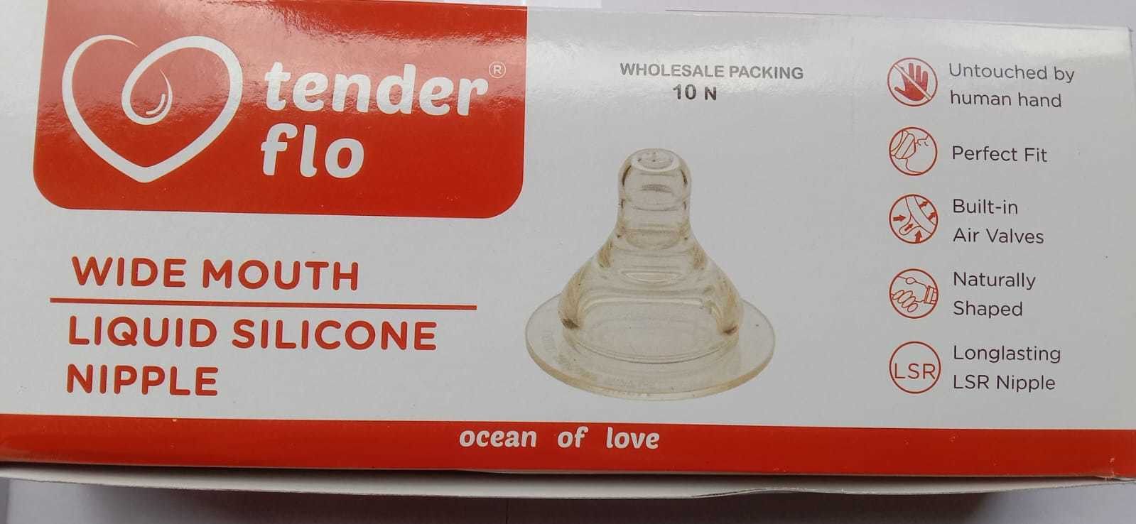 TENDER FLO WIDE MOUTH LIQUID SILICON New Born Flow Nipple-image-39